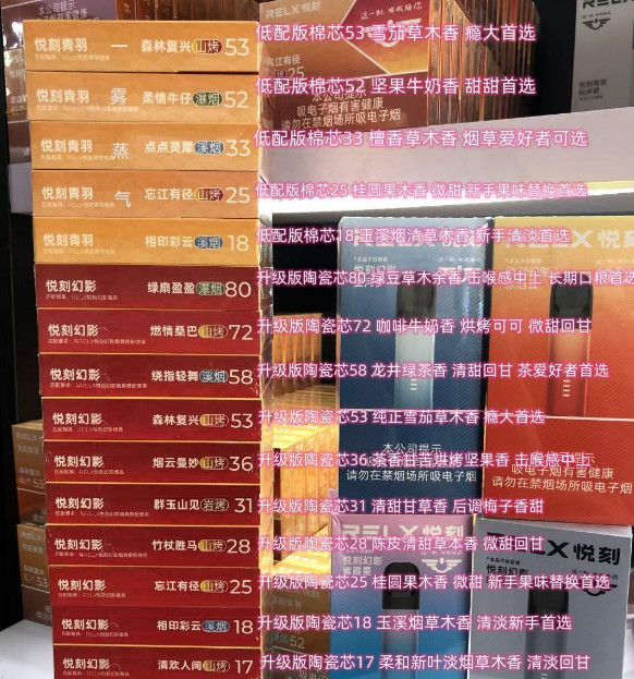 悦刻新国标烟弹全部口味合集