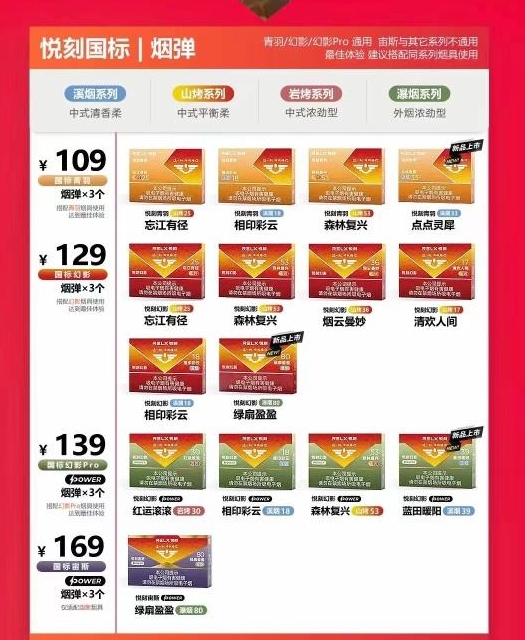 悦刻电子烟烟弹